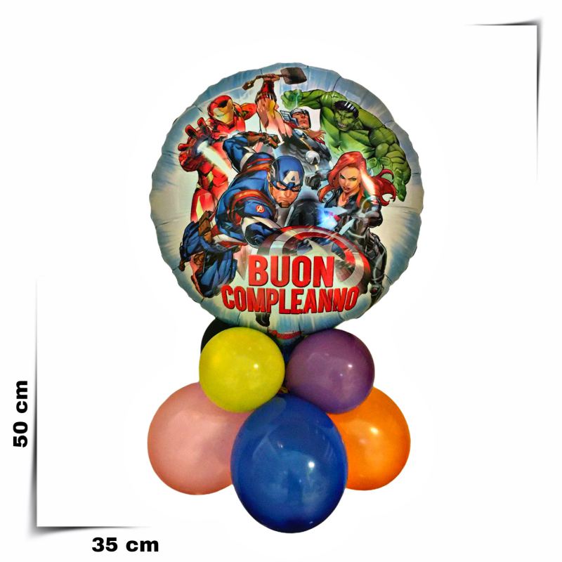 Composizione a palloncini Bubbles Avengers da 56 cm
